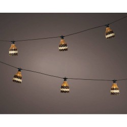 GUIRNALDA RATAN Y NEGRO 450CM-10L