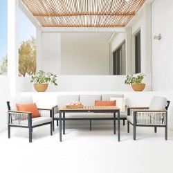 COMEDOR RABAT ANTRACITA 4 PIEZAS