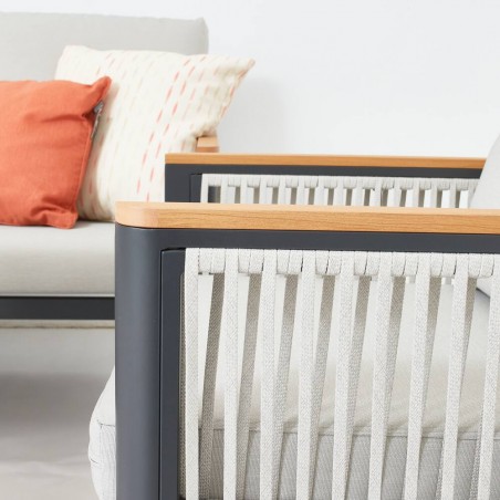 COMEDOR RABAT ANTRACITA 4 PIEZAS