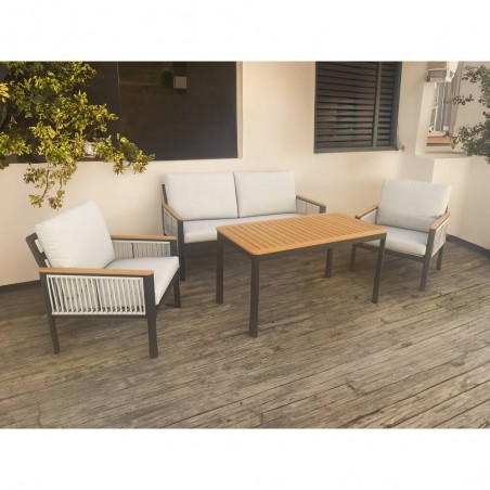 COMEDOR RABAT ANTRACITA 4 PIEZAS