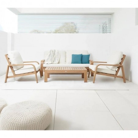 CONJUNTO FRICA 4 PIEZAS ALUMINIO SIMIL MADERA