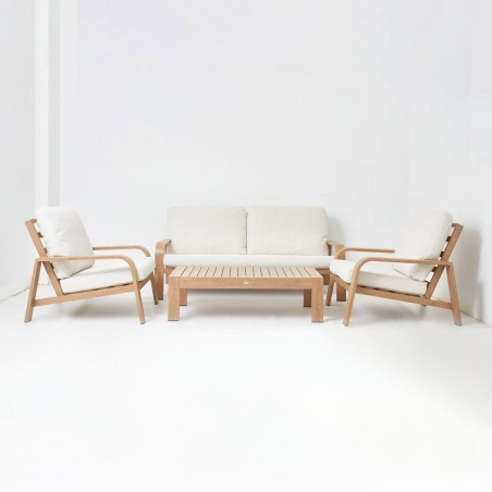 CONJUNTO FRICA 4 PIEZAS ALUMINIO SIMIL MADERA