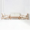 CONJUNTO FRICA 4 PIEZAS ALUMINIO SIMIL MADERA