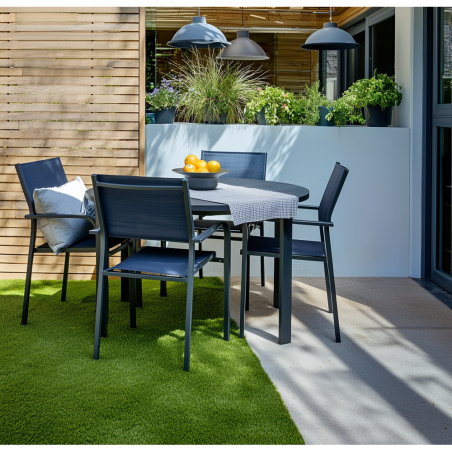 COMEDOR GENES ALUMINIO GRAFITO 5 PIEZAS