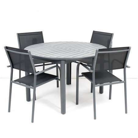 COMEDOR GENES ALUMINIO GRAFITO 5 PIEZAS