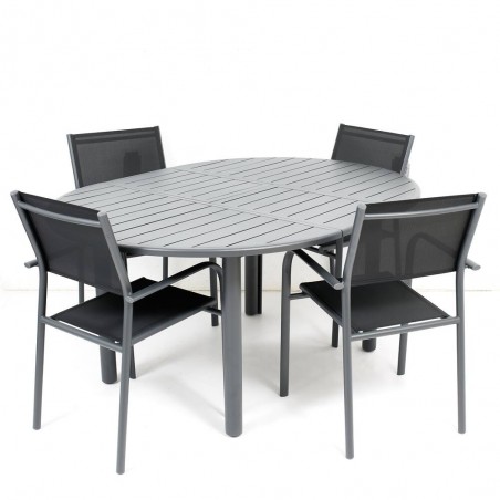 COMEDOR GENES ALUMINIO GRAFITO 5 PIEZAS