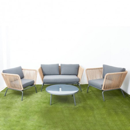 CONJUNTO MÉRIDA 4 PIEZAS ACERO