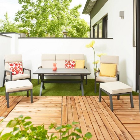 CONJUNTO ALUMINIO MEDITERRÁNEO ANTRACITA 6 PIEZAS