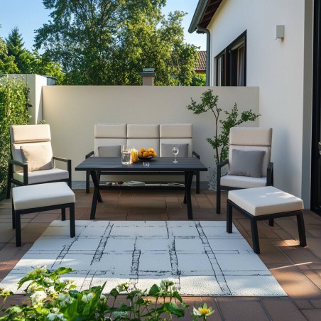 CONJUNTO ALUMINIO MEDITERRÁNEO ANTRACITA 6 PIEZAS