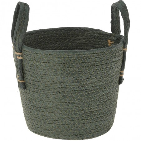 CESTA VERDE OSCURO D.20X18CM