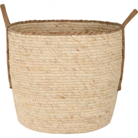 CESTAS NATURAL CON MANIJA COLOR 41X41X33CM