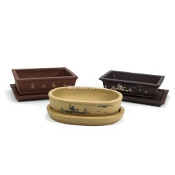 MACETA NANJING PREMIUM 25X17.5X7.5CM C/PLATO