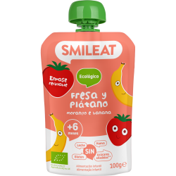 POUCH FRESA Y PLÁTANO ECOLÓGICO