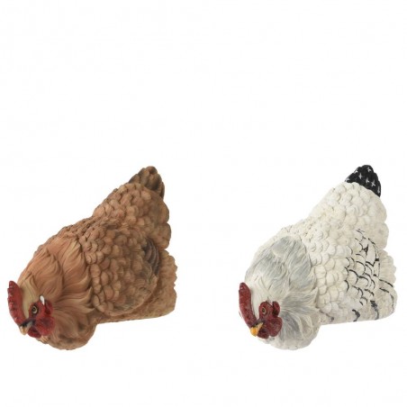 GALLINA PICOTEANDO 20CM FIGURA POLIRESINA