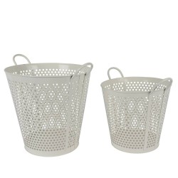 PAPELERA BLANCO METÁLICA