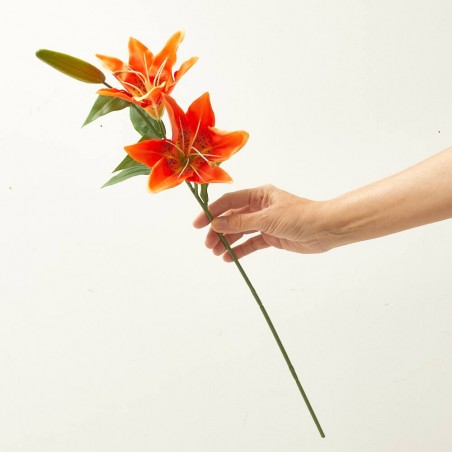 LILIUM NARANJA ARTIFICIAL TALLO 65CM