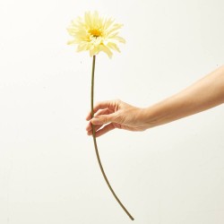GERBERA AMARILLA ARTIFICIAL 63 CM TALLO