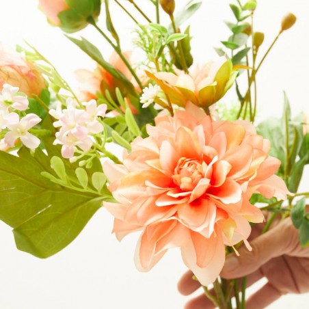 PEONIA/DALIA BOUQUET NARNAJA 57CM