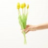 RAMO 5 TULIPANES ARTIFICIALES AMARILLO