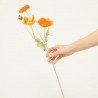 AMAPOLA ARTIFICIAL NARNAJA 63CM TALLO