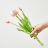 TULIPANES X 5 ROSA 42CM RAMO