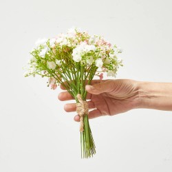 GYPSOPHILA BOUQUET BLANCO/ROSA 23CM