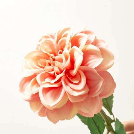 DAHLIA ARTIFICIAL MELOCOTÓN 57CM TALLO