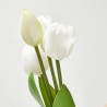 TULIPÁN ARTIFICIAL BLANCO X 5 MACETA