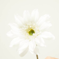GERBERA BLANCA ARTIFICIAL 63 CM TALLO
