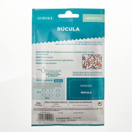 SEMILLAS RÚCULA VERDECORA