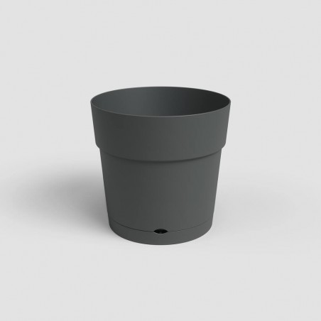 MACETA CAPRI CILINDRO ANTRACITA D19.50XH18.4
