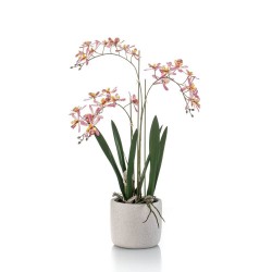 ORQUÍDEA ARTIFICIAL ROSA 56CM MACETA