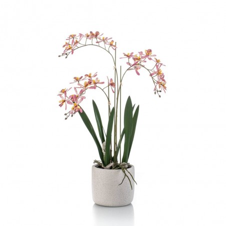 ORQUÍDEA ARTIFICIAL ROSA 56CM MACETA