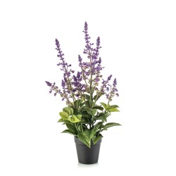 SALVIA ARTIFICIAL MORADO 45CM MACETA