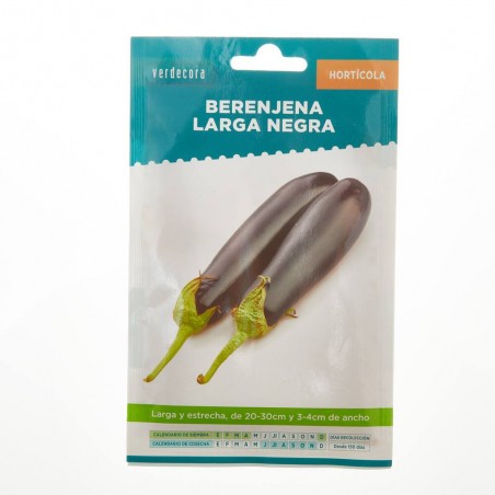SEMILLAS BERENJENA LARGA NEGRA VERDECORA