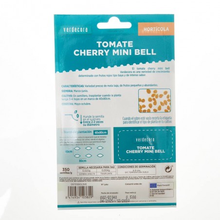 SEMILLAS TOMATE CHERRY MINI BELL VERDECORA