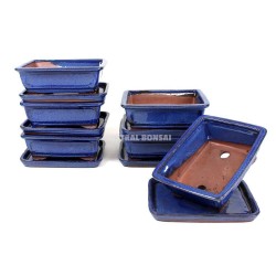 TIESTO RECTANGULAR CON PLATO AZUL