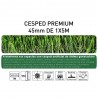 CÉSPED ARTIFICIAL PREMIUM 45MM DE 1X5M