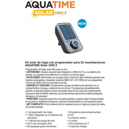 KIT SOLAR RIEGO AUTOMATICO AQUATIME