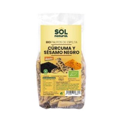 PALITOS DE CÚRCUMA Y SÉSAMO NEGRO BIO 150GR