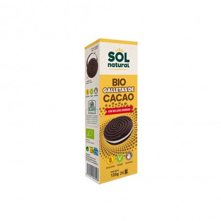 GALLETAS DE CACAO CON RELLENO CREMOSO BIO