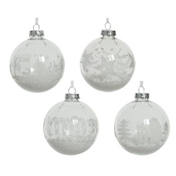 BOLA CRISTAL CON NIEVE INTERIOR D8CM