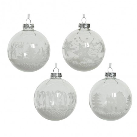 BOLA CRISTAL CON NIEVE INTERIOR D8CM