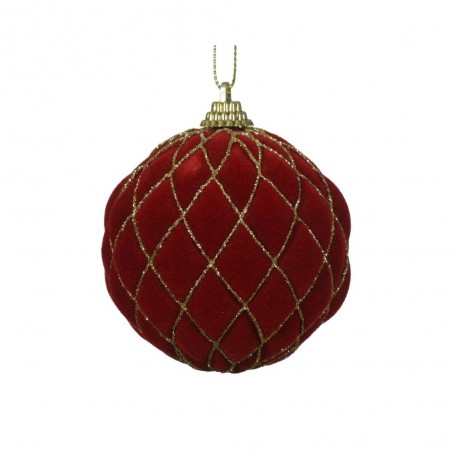 BOLA VELVET QUEEN BURDEOS ORO 8CM