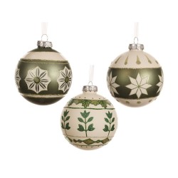 BOLA CRISTAL VERDE-CREMA D8CM