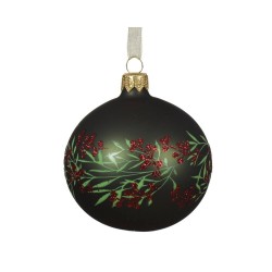 BOLA CRISTAL VERDE RAMA GLITTER D8CM