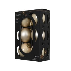 SET 6 BOLAS PERLA MATE-BRILLO D8CM