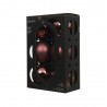 SET 6 BOLAS 8CM CRISTAL MARRÓN MATE-BRILLO