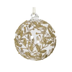 BOLA CRISTAL ORO GLITER D12CM