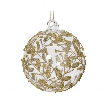 BOLA CRISTAL ORO GLITER D12CM